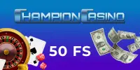 50 фриспинов за регистрацию в Чемпион казино