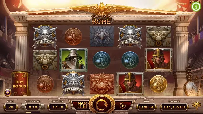 Ігровий автомат Champions of Rome demo