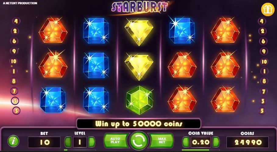 Ігровий автомат Starburst demo